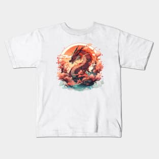 Cherry Blossom Dragon Kids T-Shirt